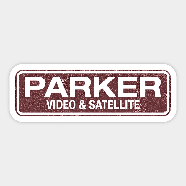 Parker Video (front & back design) Sticker by rt-shirts
